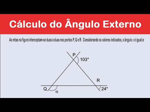 Cálculo do ângulo externo de um triângulo - Exercício